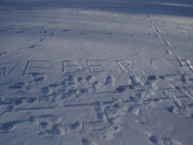 Weber Class of 2007 leaves their imprint at Walden Pond, February 2005