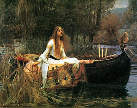 Elaine of Astolat as rendered by John William Waterhouse