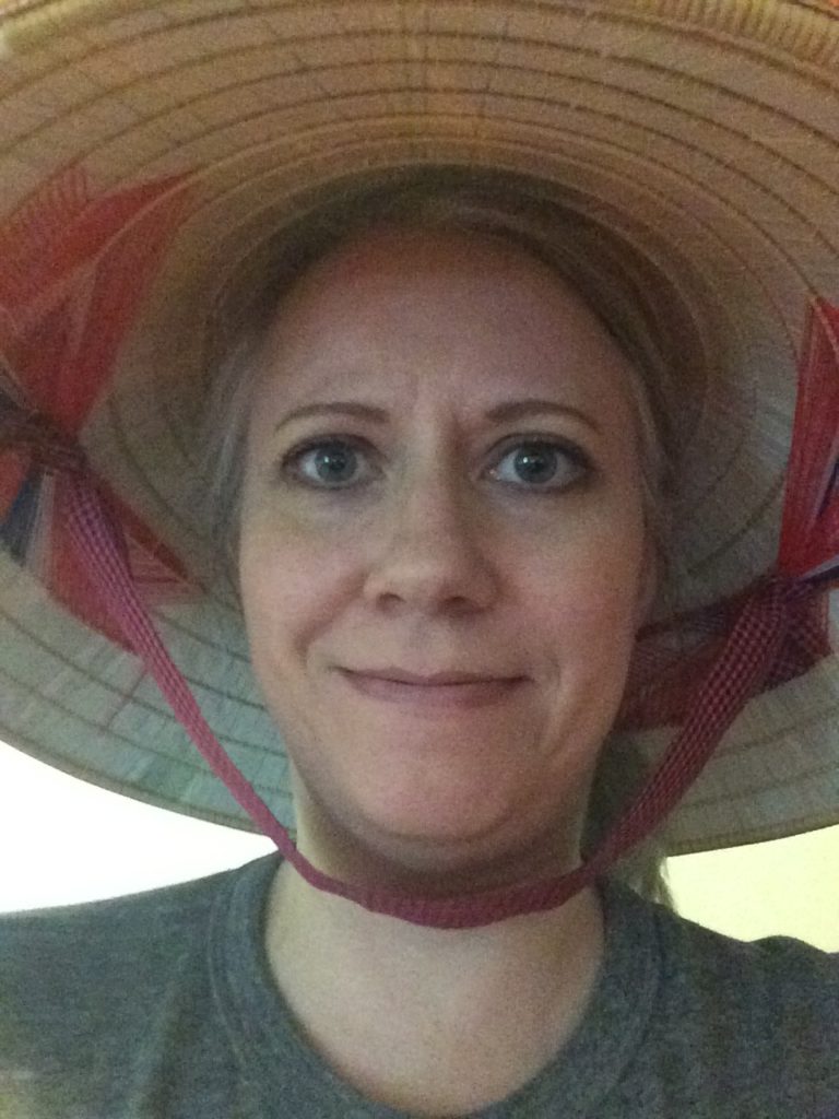 Dana in Traditional Vietnamese Hat