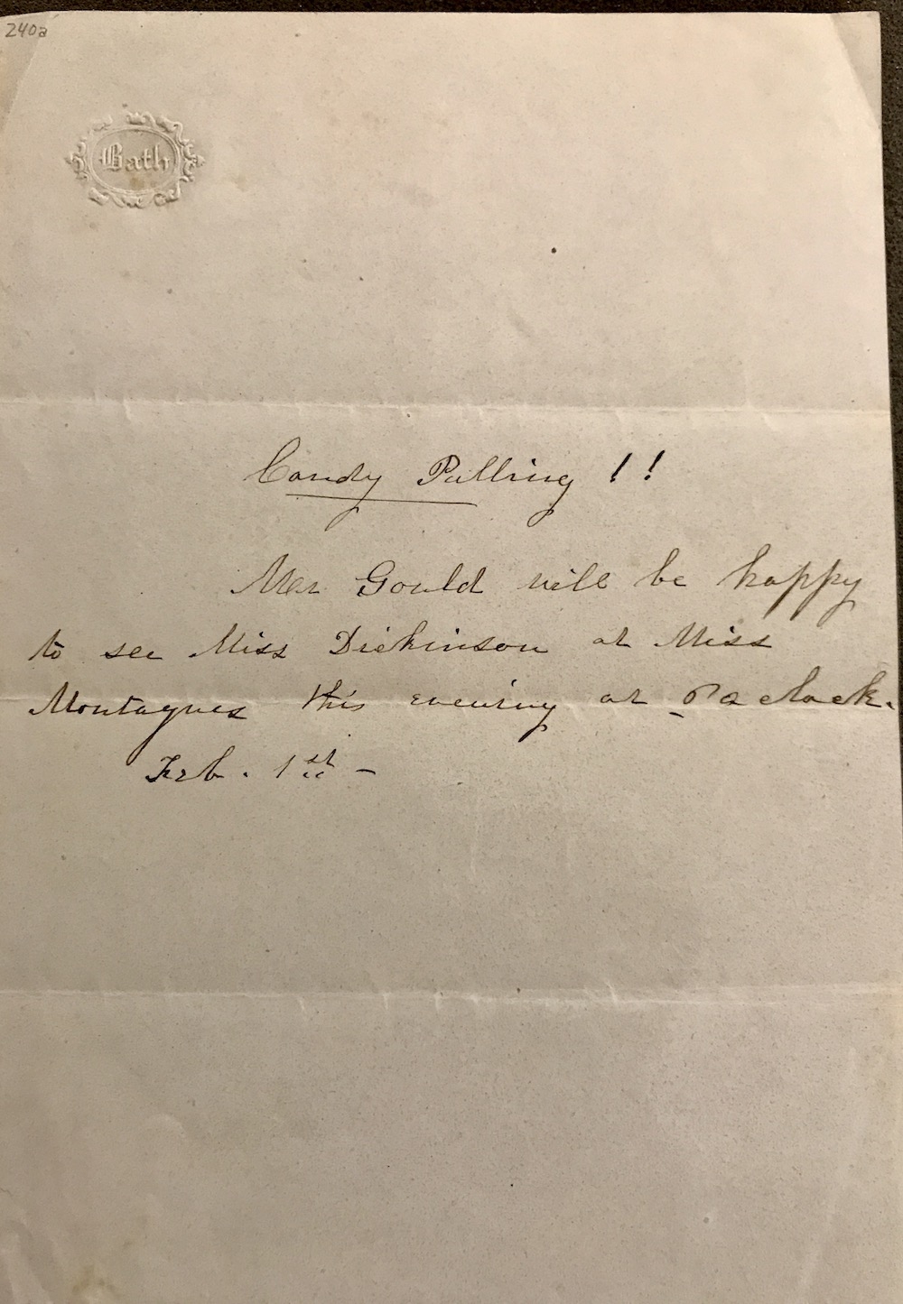 Candy Pulling Invitation