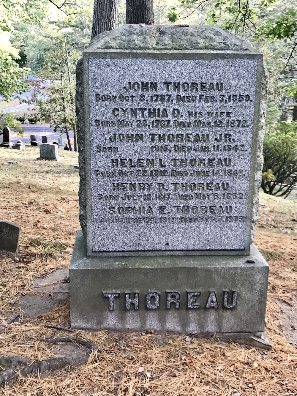 Thoreau Family Marker